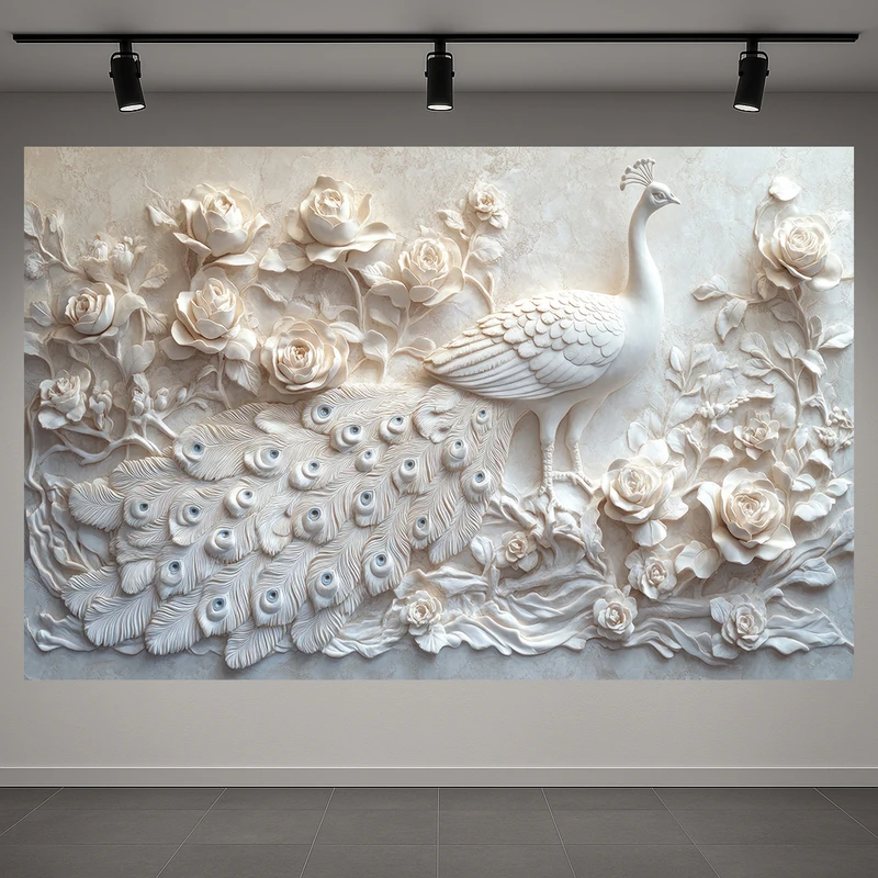 پوستر طرح نقش برجسته مدل طاووس کد PD1311143