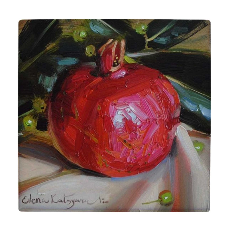 زیر لیوانی طرح نقاشی انار کد    3864652_1973