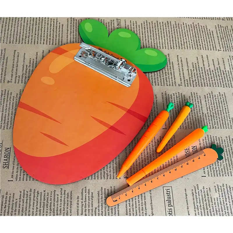 ست لوازم التحریر مدل هویج قل قلی کد BOAR.5 مجموعه 5 عددی