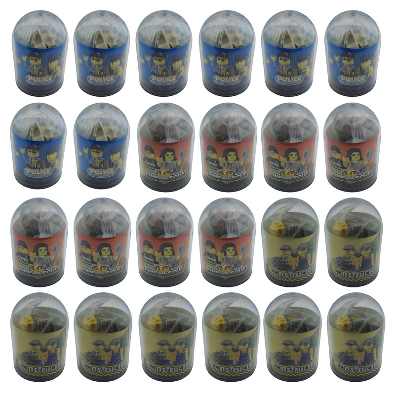 اکشن فیگور مدل کپسولی کد SM257 طرح مشاغل مجموعه 24 عددی