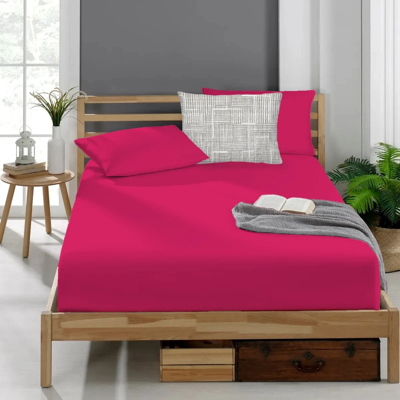 سرویس ملحفه دو نفره 6 تکه نوپه هوم مدل A30 M84 با روبالشی طرح دار