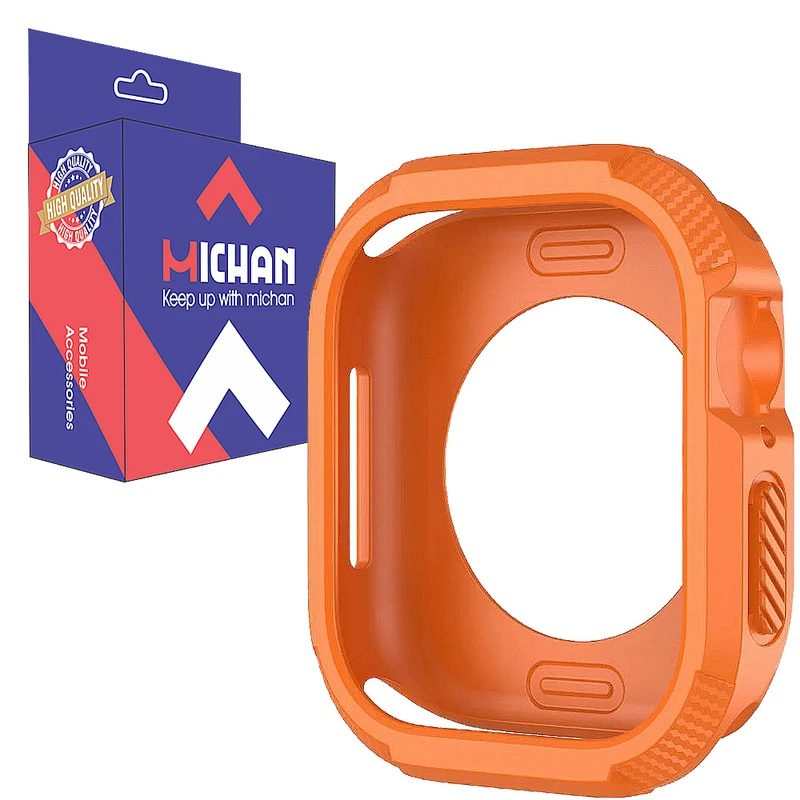 کاور میچان مدل Hard silicone مناسب برای اپل واچ سری Se/4/5/6/7/8/9 سایز 41/40 میلی متری