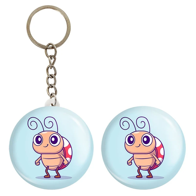 پیکسل خندالو مدل حیوانات بامزه کفشدوزک کد 25414 به همراه جاکلیدی