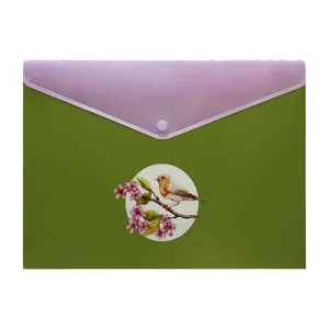 پوشه پاپکو طرح طبیعت مدل دکمه دار فانتزی