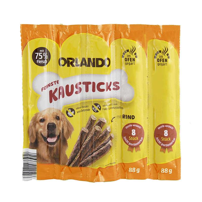 تشویقی سگ اورلاندو مدل Chiken مدادی وزن 88 گرم  بسته 5 عددی