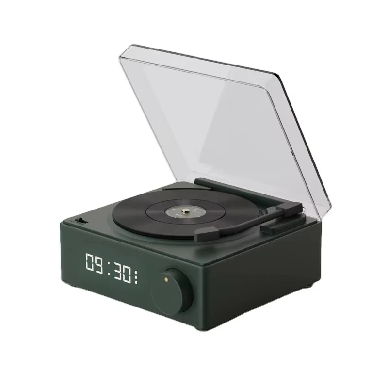 اسپیکر ساعت رترو طرح گرامافون مدل Vinyl X11