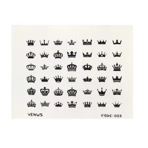 برچسب لنز ناخن طرح تاج کد 023