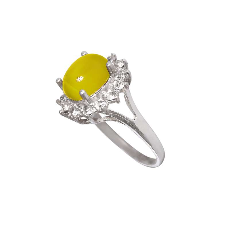 انگشتر نقره زنانه  نقره جات لطفی مدل عقیق کد ANSH015