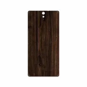 MAHOOT Dark Walnut Wood Cover Sticker for Sony Xperia C5