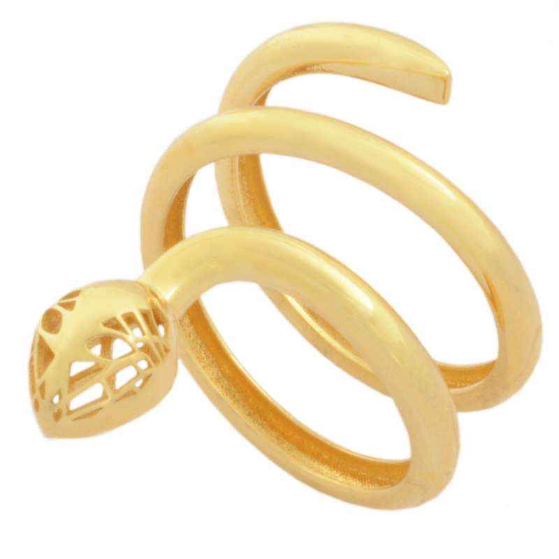 انگشتر طلا 18 عیار زنانه طلای مستجابی مدل مار کد 6704