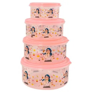 ظرف نگهدارنده مدل قنادی مجموعه 4 عددی