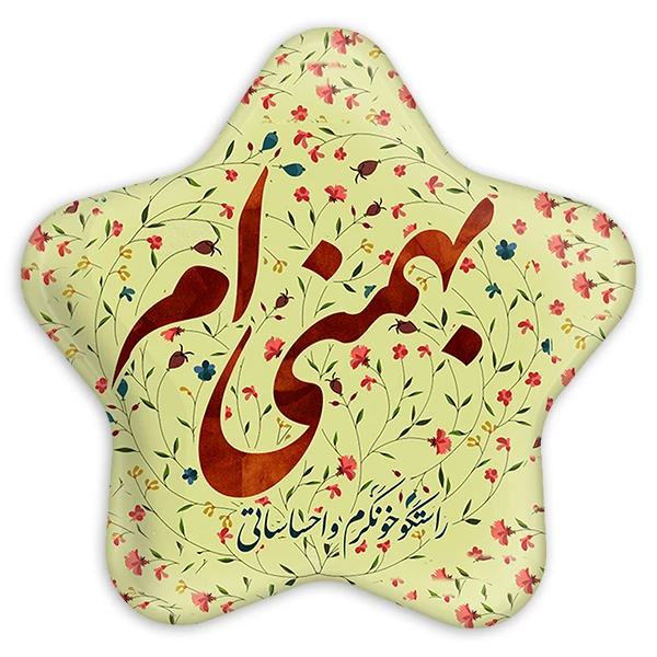 پیکسل خندالو طرح ماه تولد بهمن مدل ستاره ای کد 2307