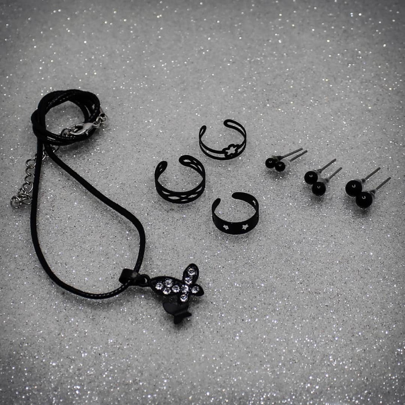 نیم ست دخترانه طرح پروانه کد RKH_953