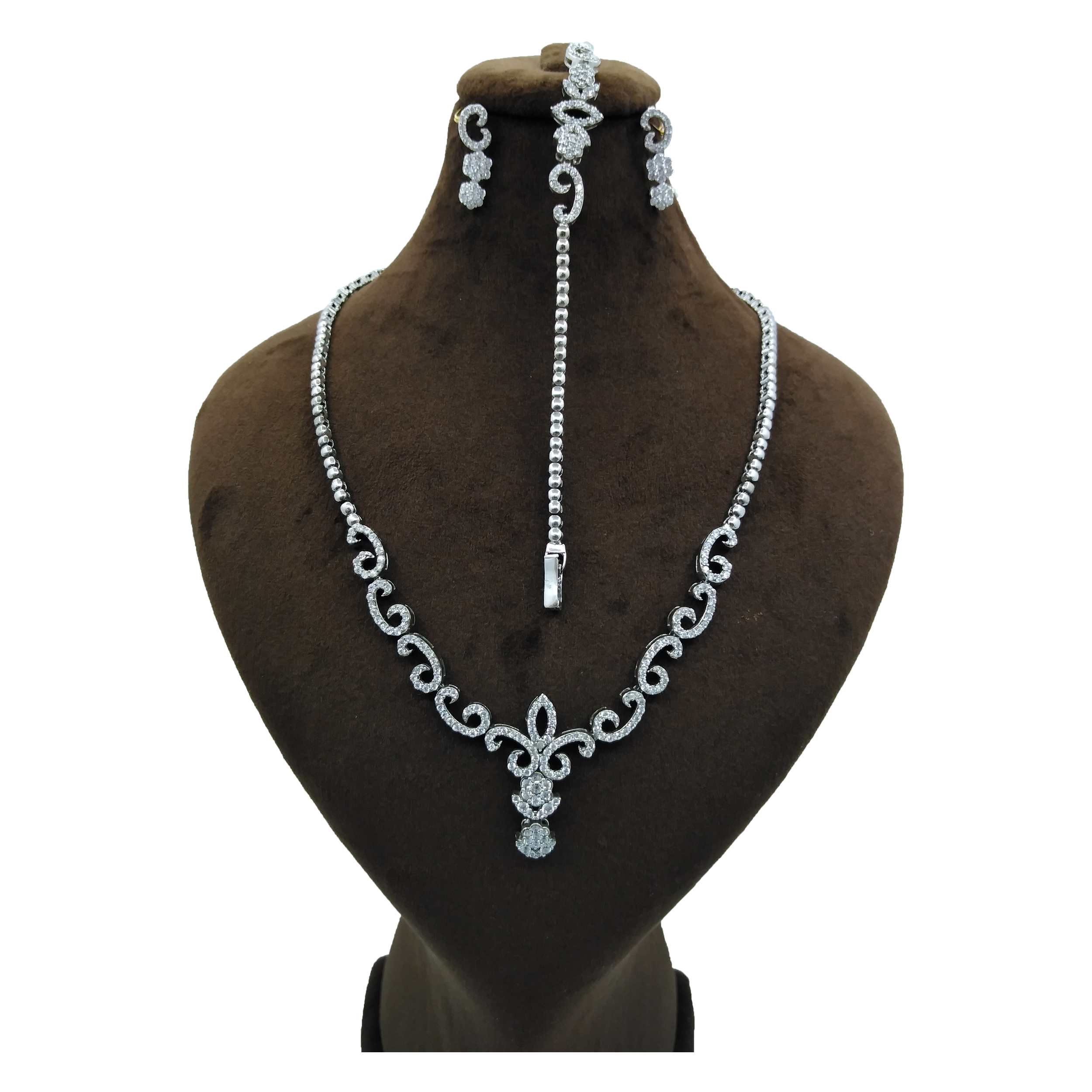 نیم ست نقره زنانه کد 4029