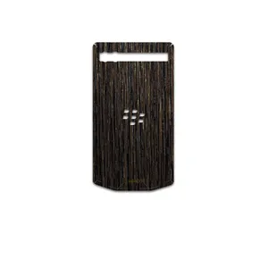 MAHOOT Dark-Gold-Stripes-Wood Cover Sticker for BlackBerry Porsche Design P9983