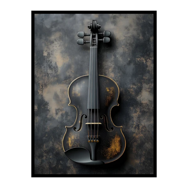 تابلو نوری بکلیت طرح کلاسیک نوستالژی گیتار موسیقی و آهنگ مدل B-bu7022 فریم مشکی