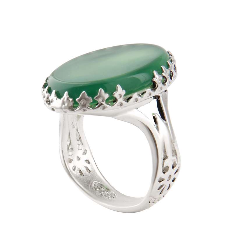 انگشتر نقره مردانه بازرگانی میلادی مدل رکاب دستساز عقیق سبز کد AM_4351 انگشتر نقره مردانه بازرگانی میلادی مدل رکاب دستساز عقیق سبز کد AM_4351