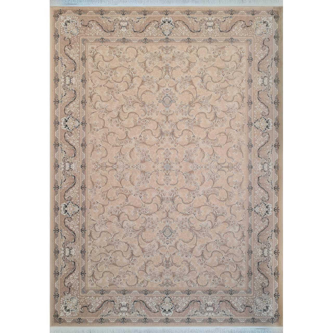 فرش ماشيني افرند كد 55023 زمينه كرم