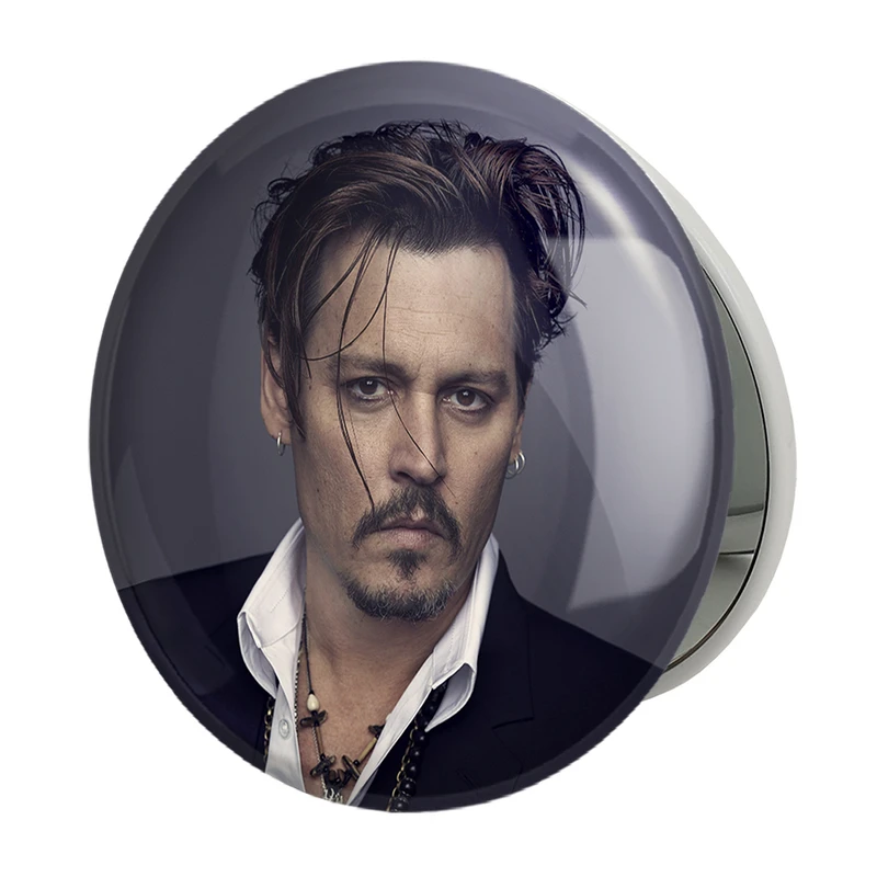 آینه جیبی خندالو طرح جانی دپ Johnny Depp مدل تاشو کد 3298 