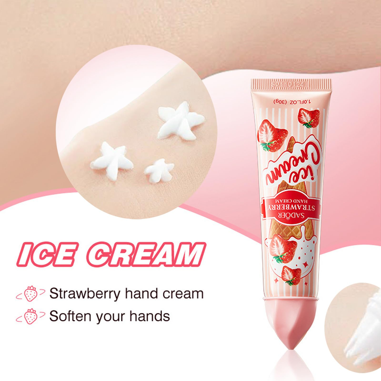 کرم مرطوب کننده دست و صورت سادور مدل بستنی قیفی مناسب برای انواع پوست وزن 30 گرم بسته 5 عددی