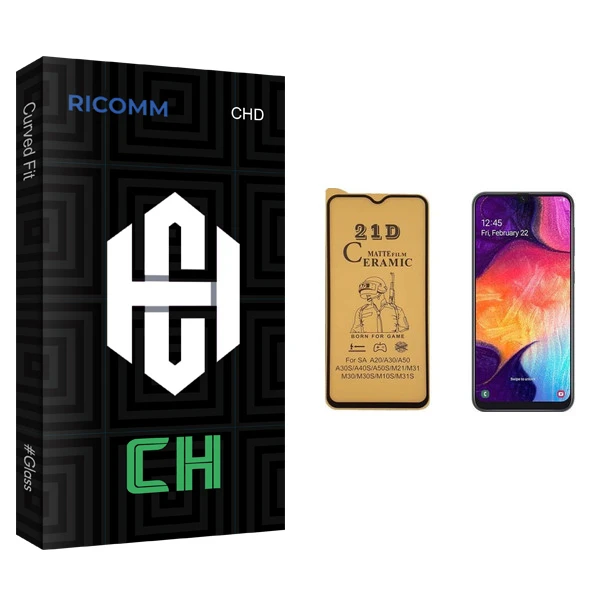 محافظ صفحه نمایش سرامیکی ریکام مدل CH glass مناسب برای گوشی موبایل سامسونگ Galaxy A50