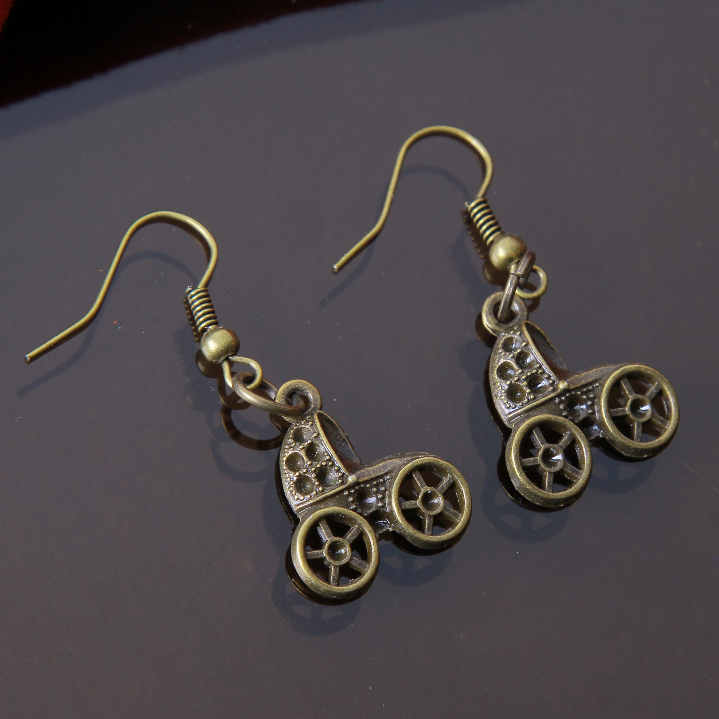 گوشواره دخترانه مدل فلزی فانتزی کد GZN_183