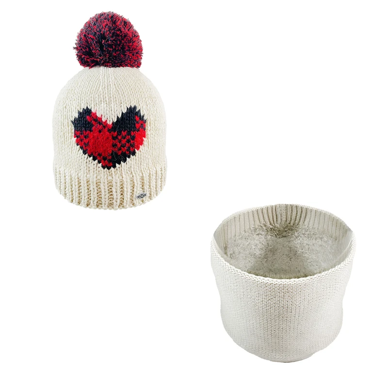 ست کلاه و شال گردن بافتنی دخترانه مدل 170041