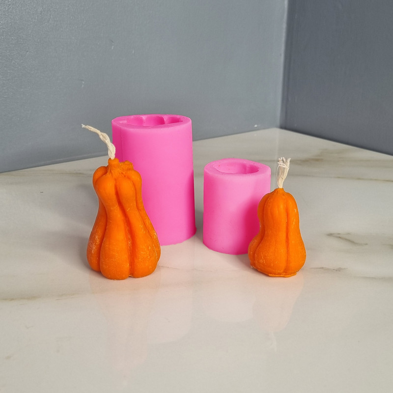 قالب شمع مدل کدو حلوایی ایستاده کد 01 مجموعه 2 عددی