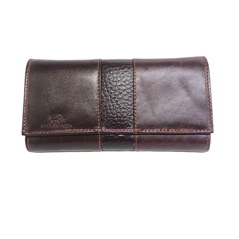 کیف پول زنانه سرزمین چرم مدل نگین 