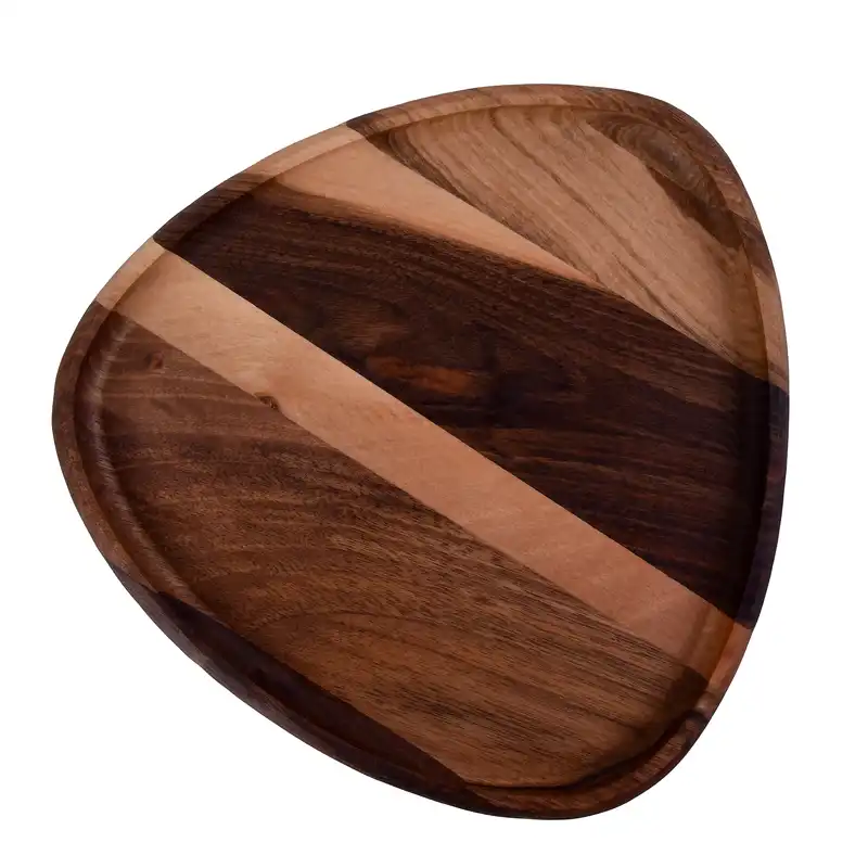 بشقاب چوبی مدل دفرمه کد 20