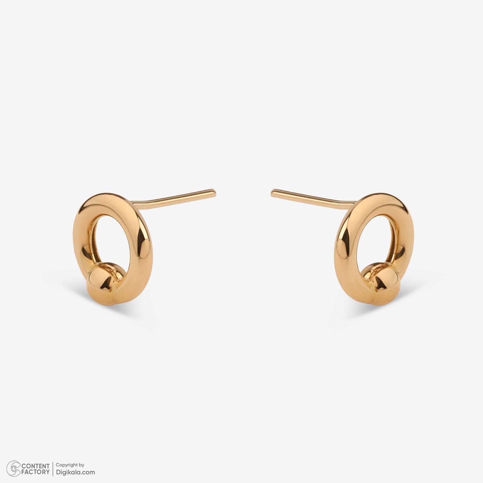گوشواره میخی طلا 18 عیار زنانه ماوی گالری مدل گوی پروفیل - - 2