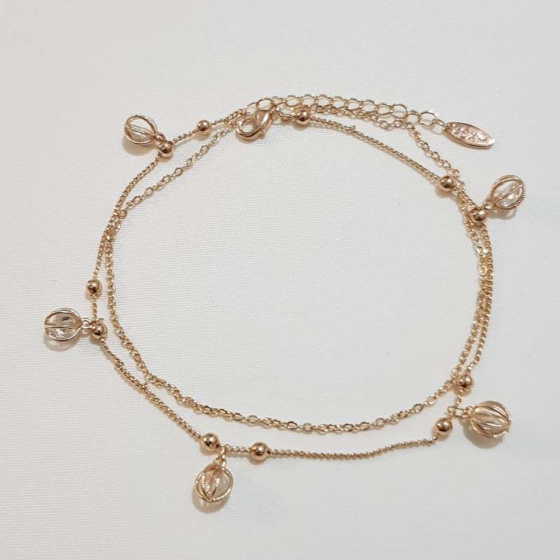 پابند زنانه وای اس ایکس مدل دولاین گوی تک نگین 179 پابند زنانه وای اس ایکس مدل دولاین گوی تک نگین 179