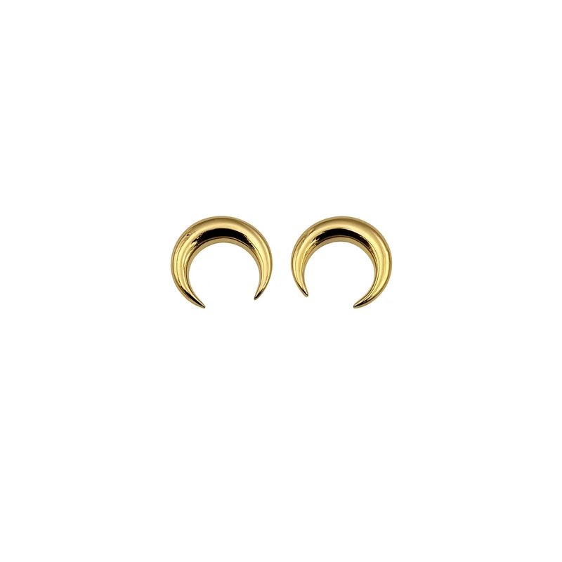 گوشواره میخی طلا 18 عیار زنانه مان گالری مدل ماه کد E-500006