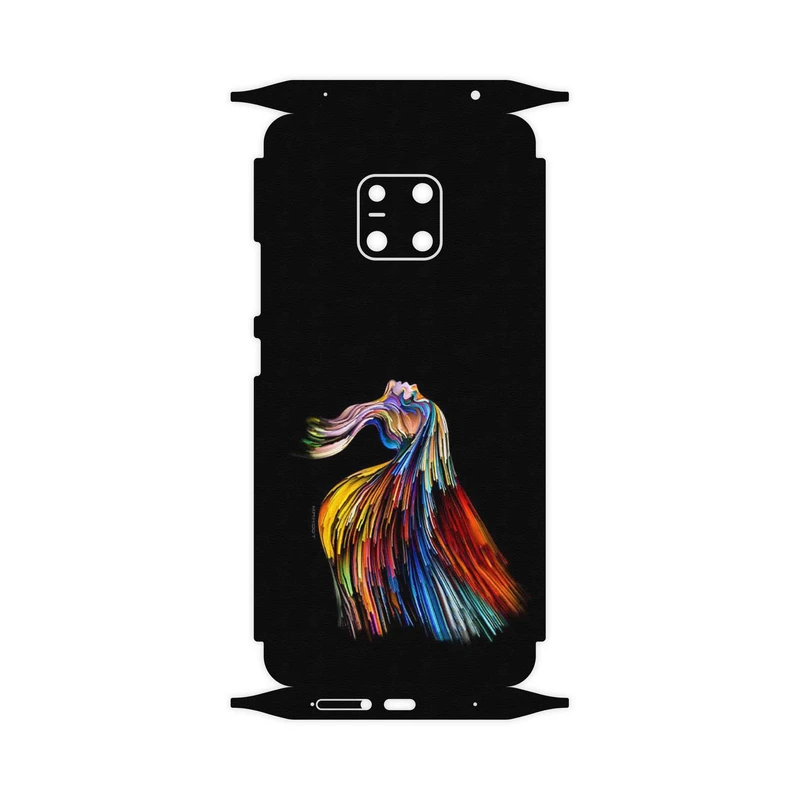 برچسب پوششی ماهوت مدل Rainbow Hair Digital Art-FullSkin مناسب برای گوشی موبایل هوآوی Mate 20 Pro