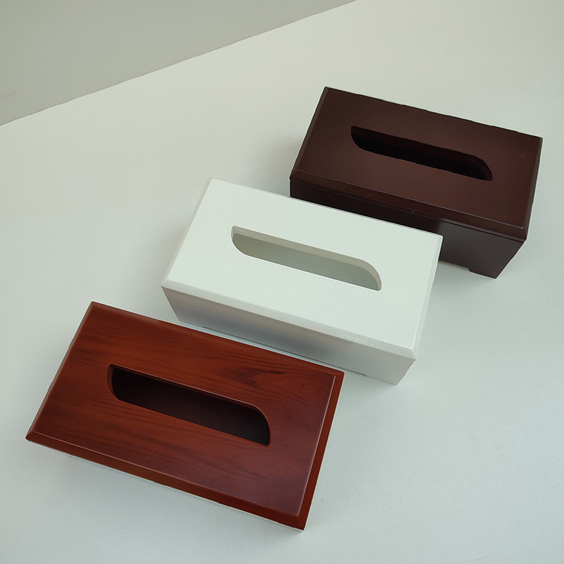 جعبه دستمال کاغذی مدل پایه چوبی درب دار کد 100