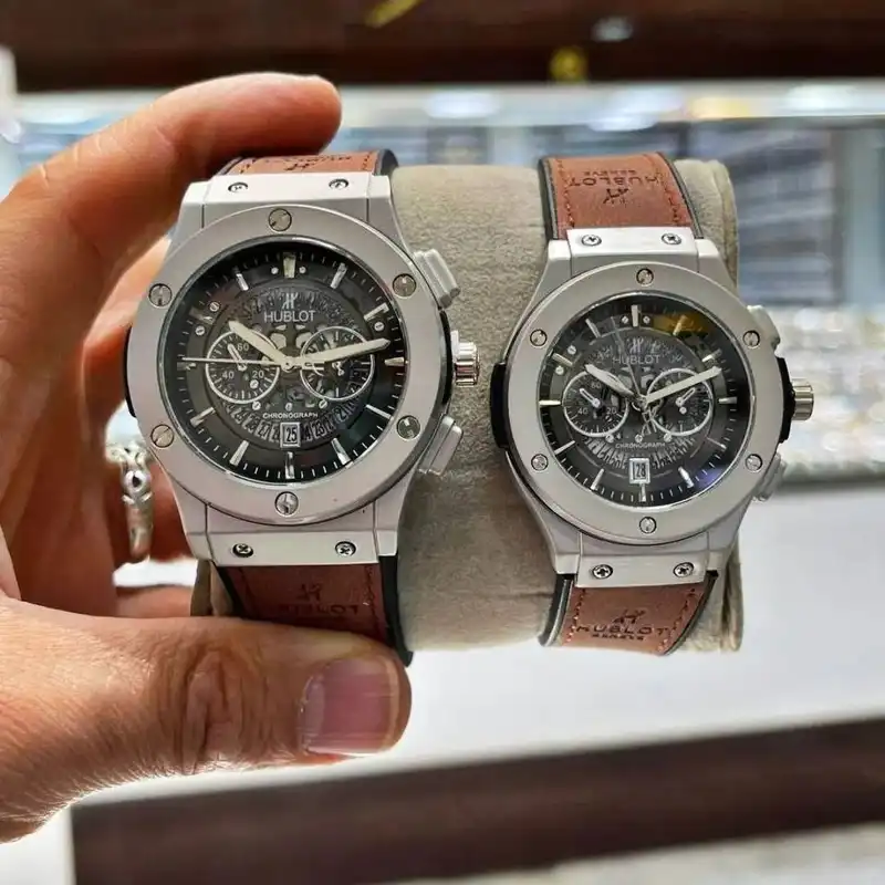 ست ساعت مچی عقربه ای زنانه و مردانه  مدل اسکلتون