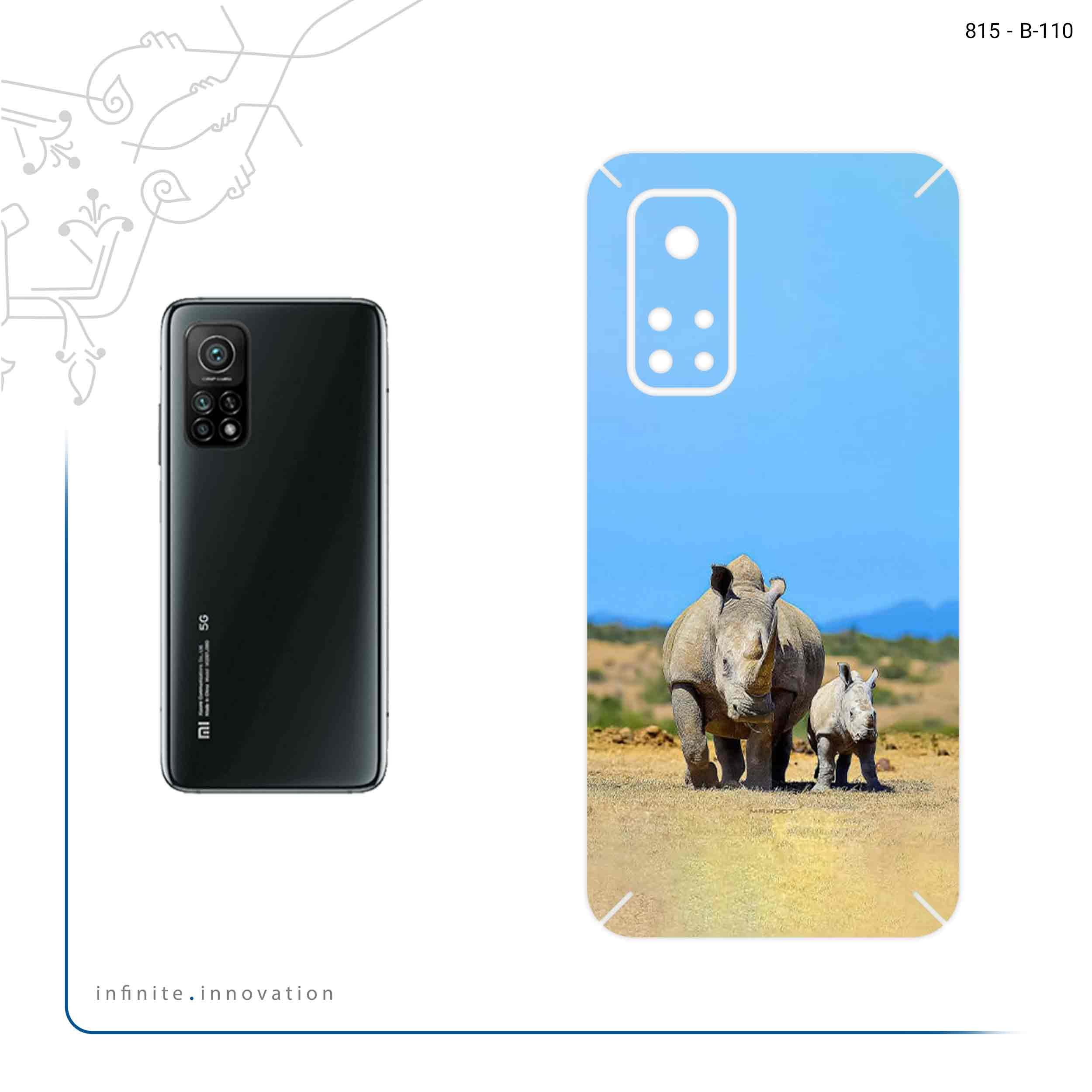 برچسب پوششی ماهوت مدل Rhino مناسب برای گوشی موبایل شیائومی Mi 10T 5G