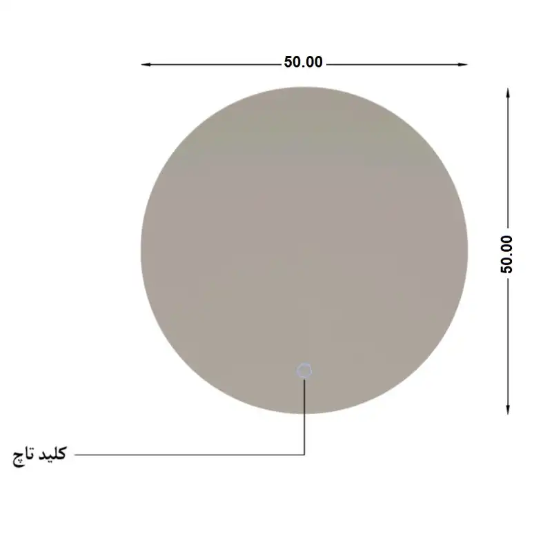 آینه سرویس بهداشتی تارا دکور طرح لمسی کد tc199-50