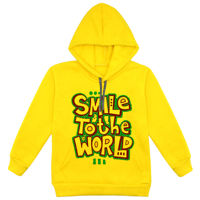 هودی پسرانه مدل F226 SMILE رنگ زرد
