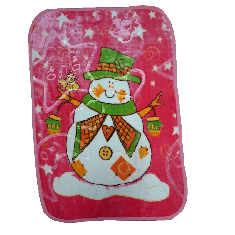 پتوی لاله مهرگان طرح آدم برفی سایز 105*75 سانتی متر