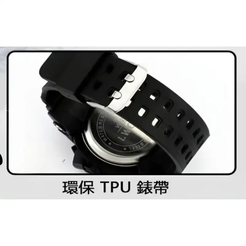 ساعت مچی دیجیتال مدل تک زمانه کرنومتردار بند سیلیکونی کد 3