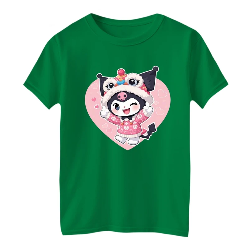 تی شرت آستین کوتاه بچگانه مدل کرومی و قلب