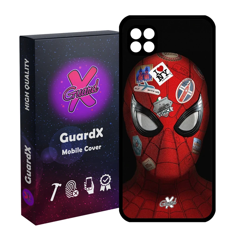 کاور گارد ایکس طرح Spider Man مدل Glass10033 مناسب برای گوشی موبایل سامسونگ Galaxy A22 5G