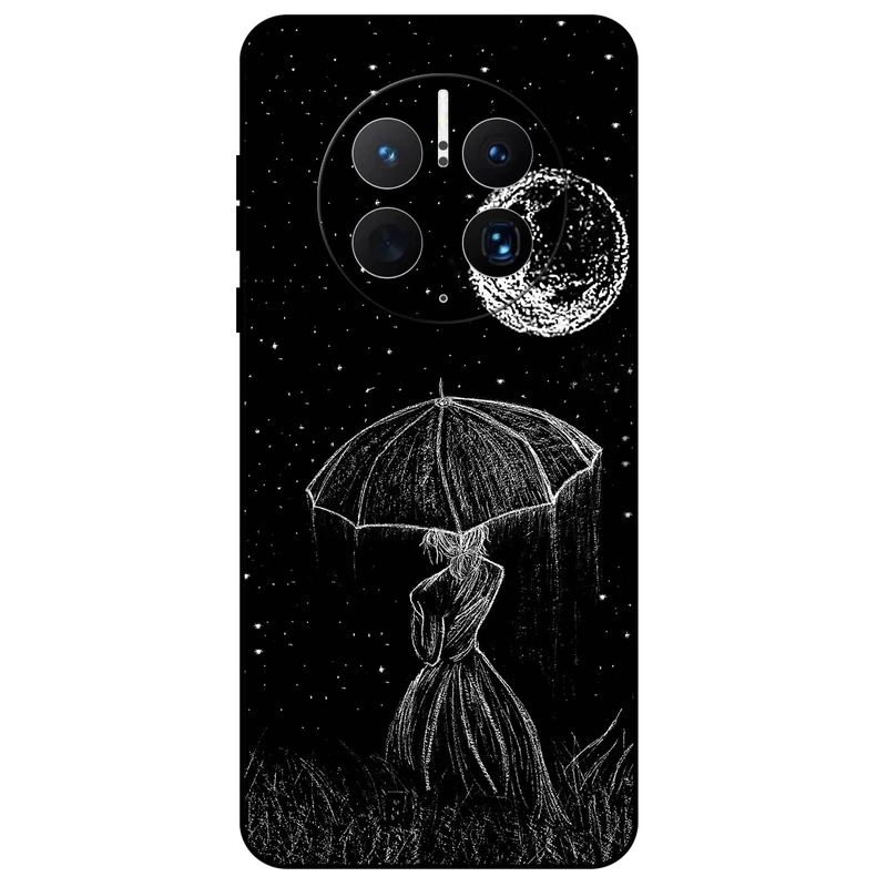 کاور مگافون طرح دختر و ماه مدل 1369 مناسب برای گوشی موبایل هوآوی Mate 50 Pro