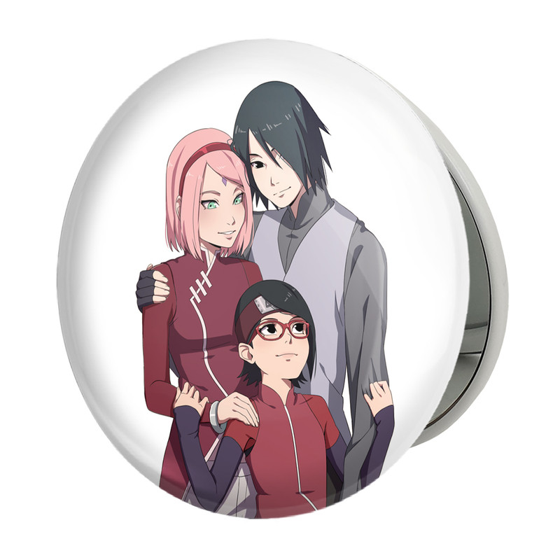 آینه جیبی خندالو طرح خانواده ساسکه انیمه بوروتو Boruto مدل تاشو کد 13136 