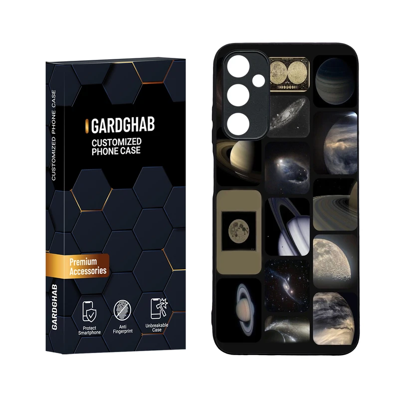 کاور گارد قاب مدل دورژله ای پشت گلس کهکشان مناسب برای گوشی موبایل سامسونگ Galaxy A05s