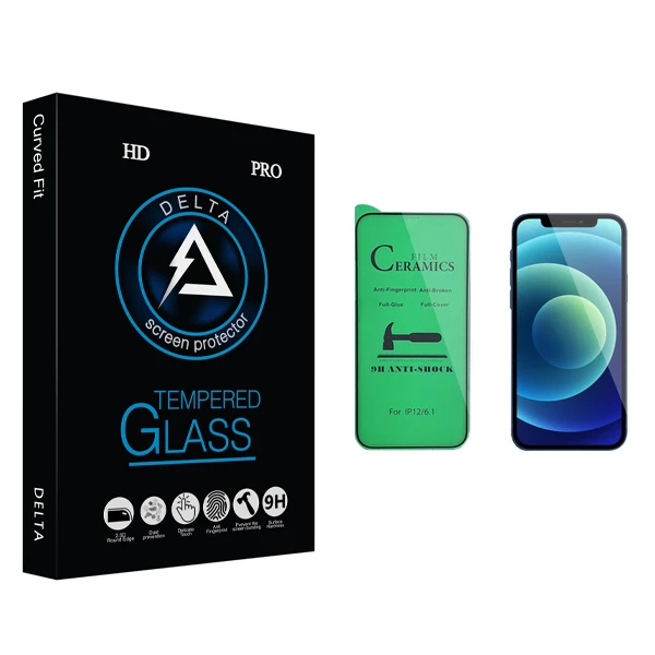 محافظ صفحه نمایش سرامیکی دلتا مدل HD مناسب برای گوشی موبایل اپل iPhone 12