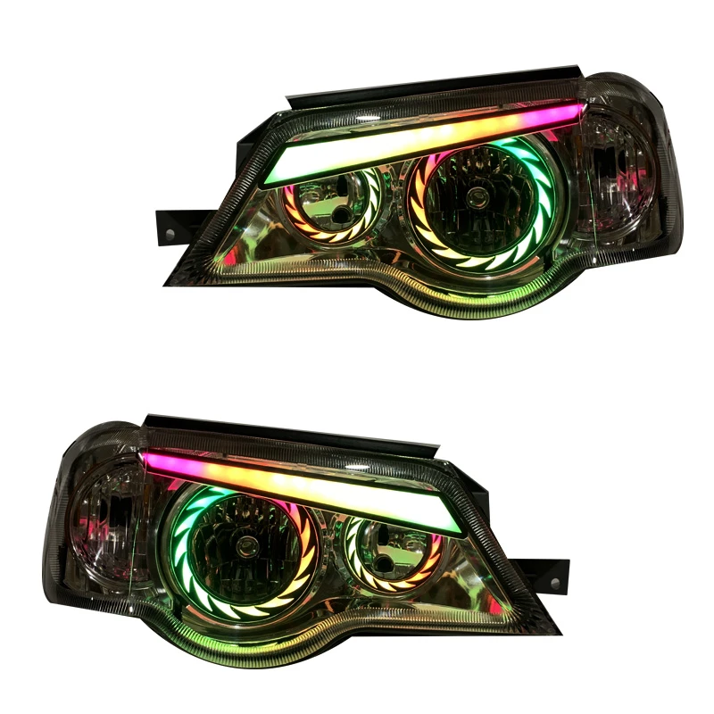 چراغ جلو خودرو گروه پژوهش صنعت مدرن مدل Angry فولکالر مناسب برای پراید 111و 132 بسته دو عددی