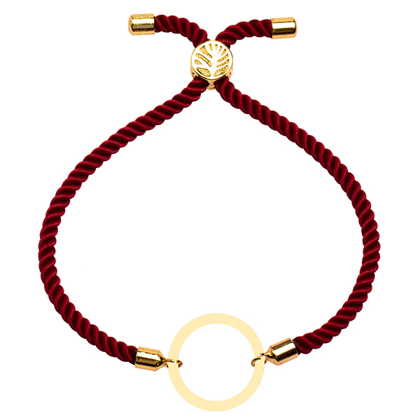 دستبند طلا 18 عیار دخترانه کرابو طرح دایره مدل Krd1600