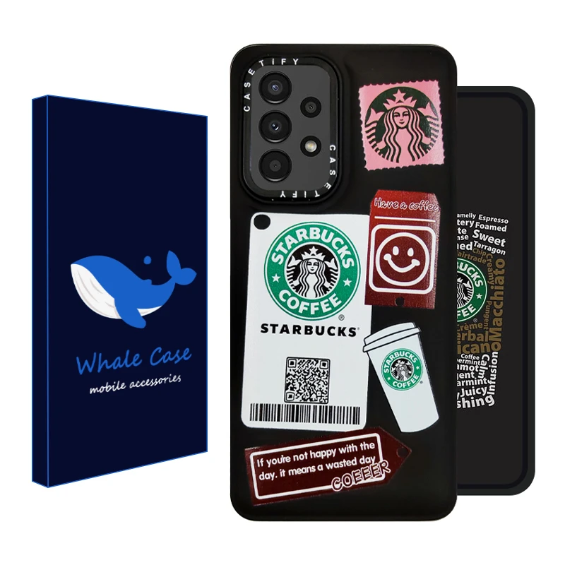 کاور وال کیس مدل Coffee مناسب برای گوشی موبایل سامسونگ Galaxy A32 4G